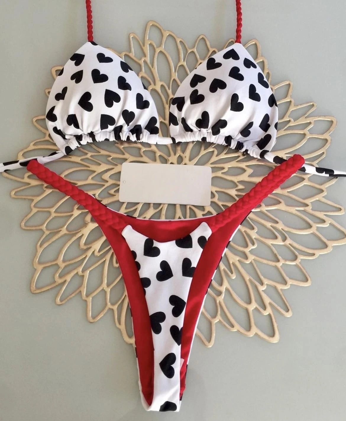 Zebra Print High Waist Bikini Set