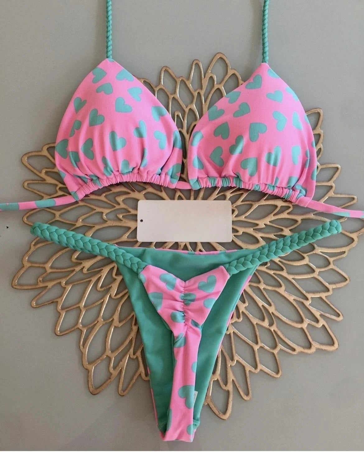 Zebra Print High Waist Bikini Set